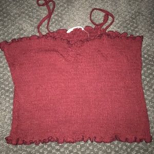 Maroon tube top!